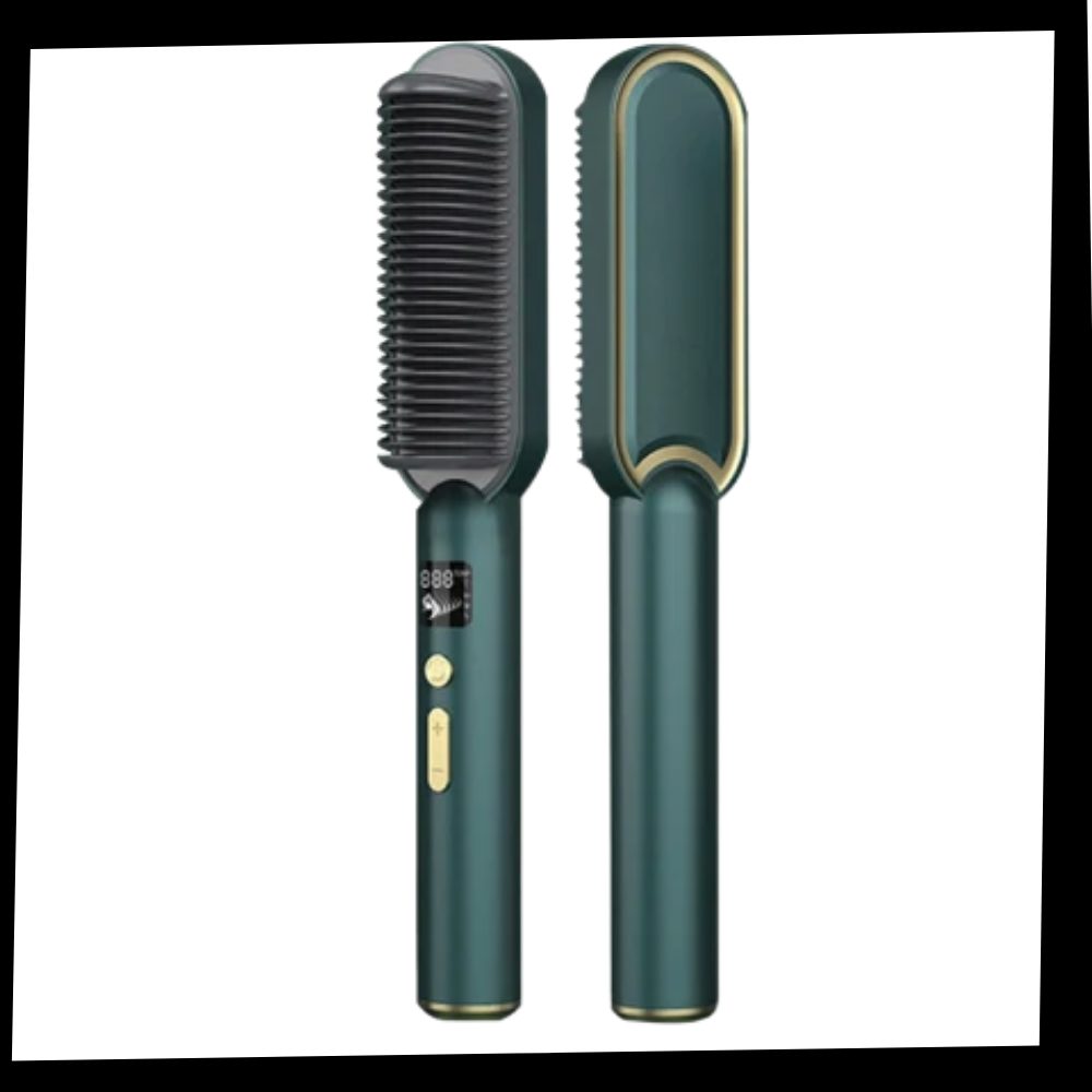 Piastra per capelli elettrica a spazzola in ceramica - Ozerty