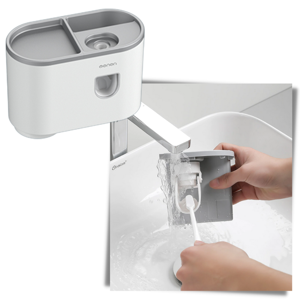 Cremagliera per dispenser di dentifricio tutto in uno