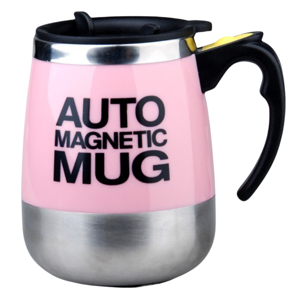 Self-stirring magnetic cup