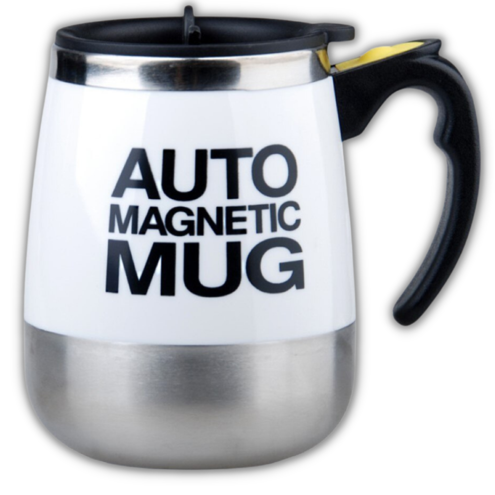 Self-stirring magnetic cup