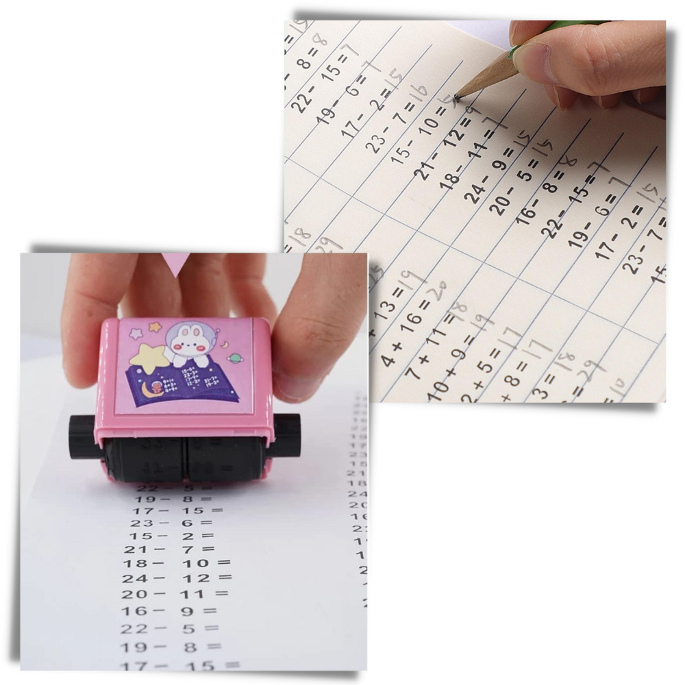 Timbro di esercitazione sulle somme di matematica - Ozerty