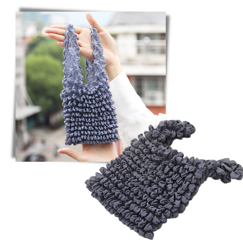 Borsa della spesa stretch plissettata