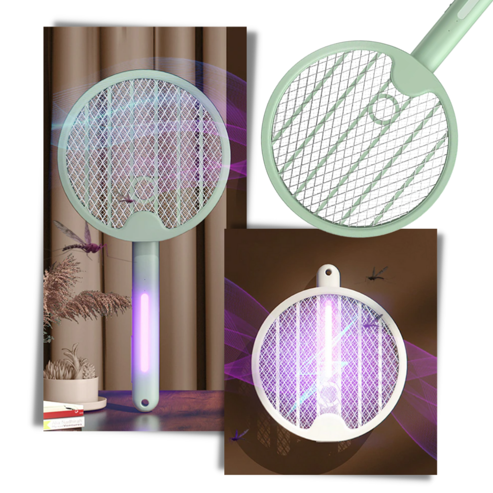 Racchetta antizanzare pieghevole 2 in 1 - Ozerty