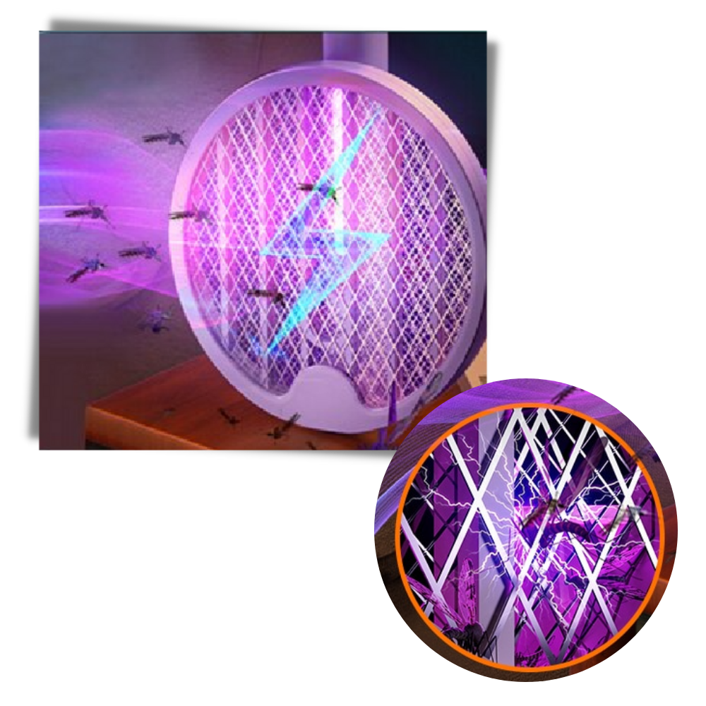 Racchetta antizanzare pieghevole 2 in 1 - Ozerty