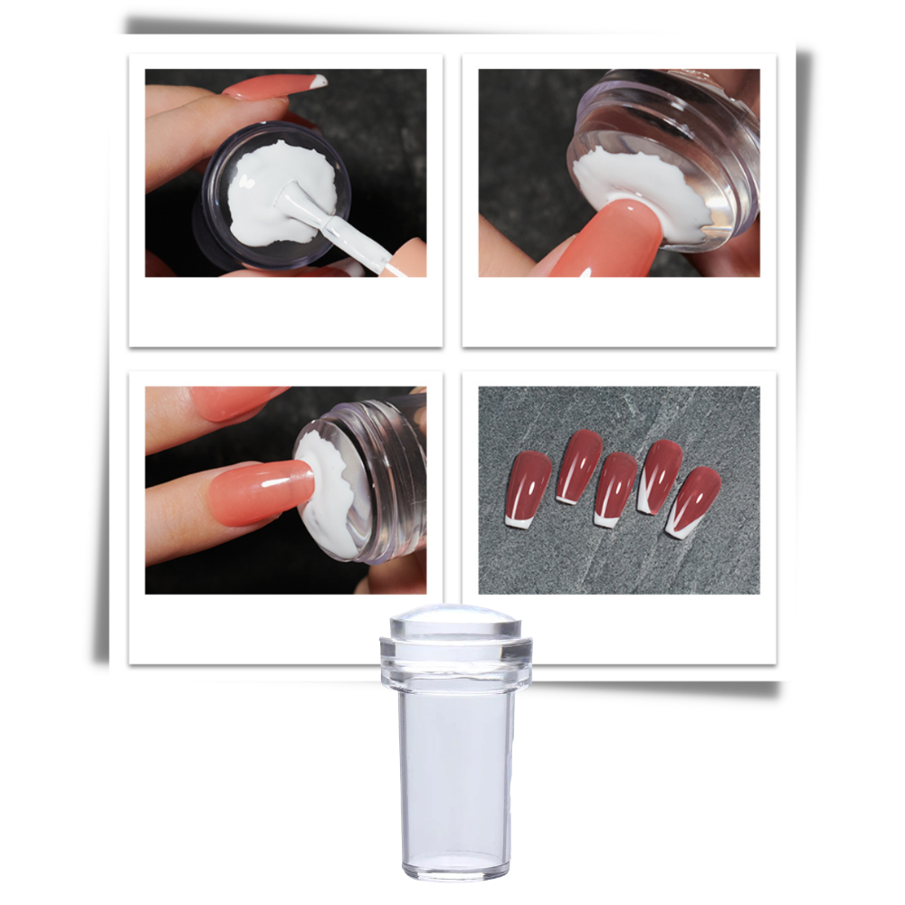 Kit di timbri per nail art in silicone con raschietto - Ozerty
