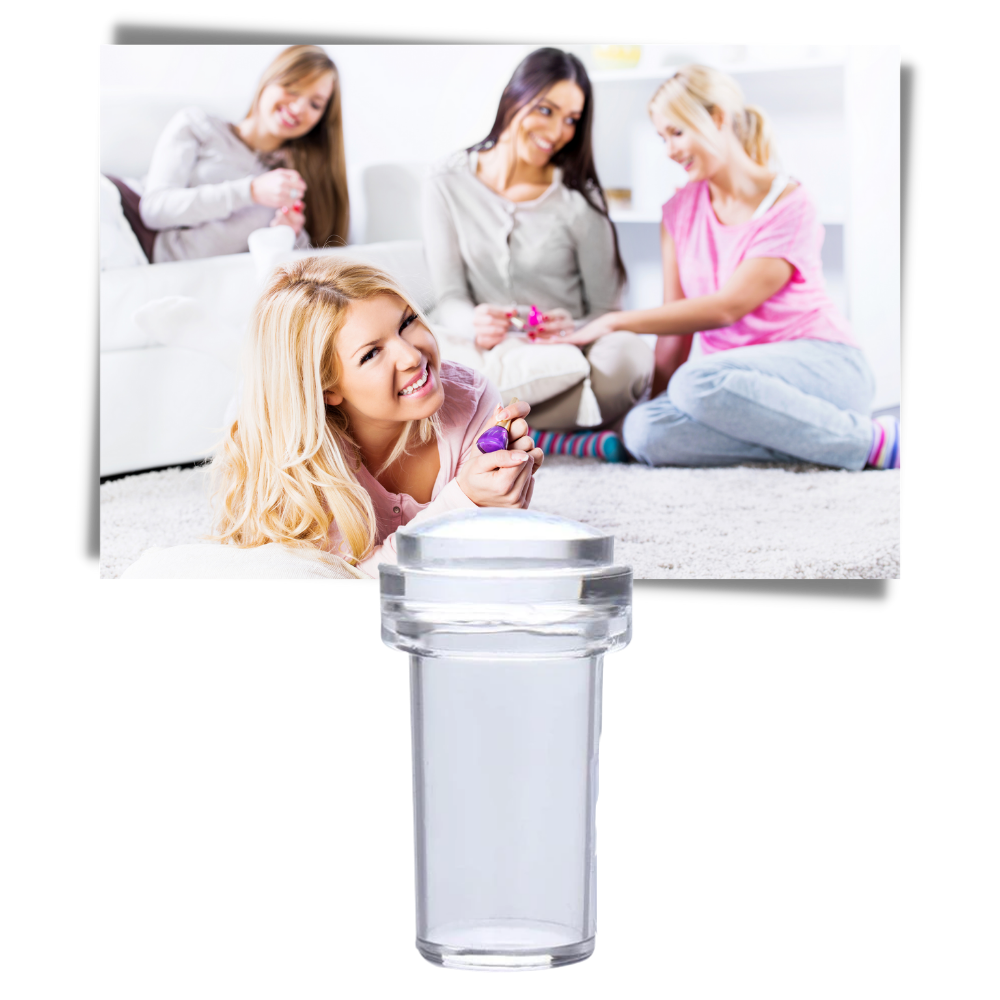 Kit di timbri per nail art in silicone con raschietto