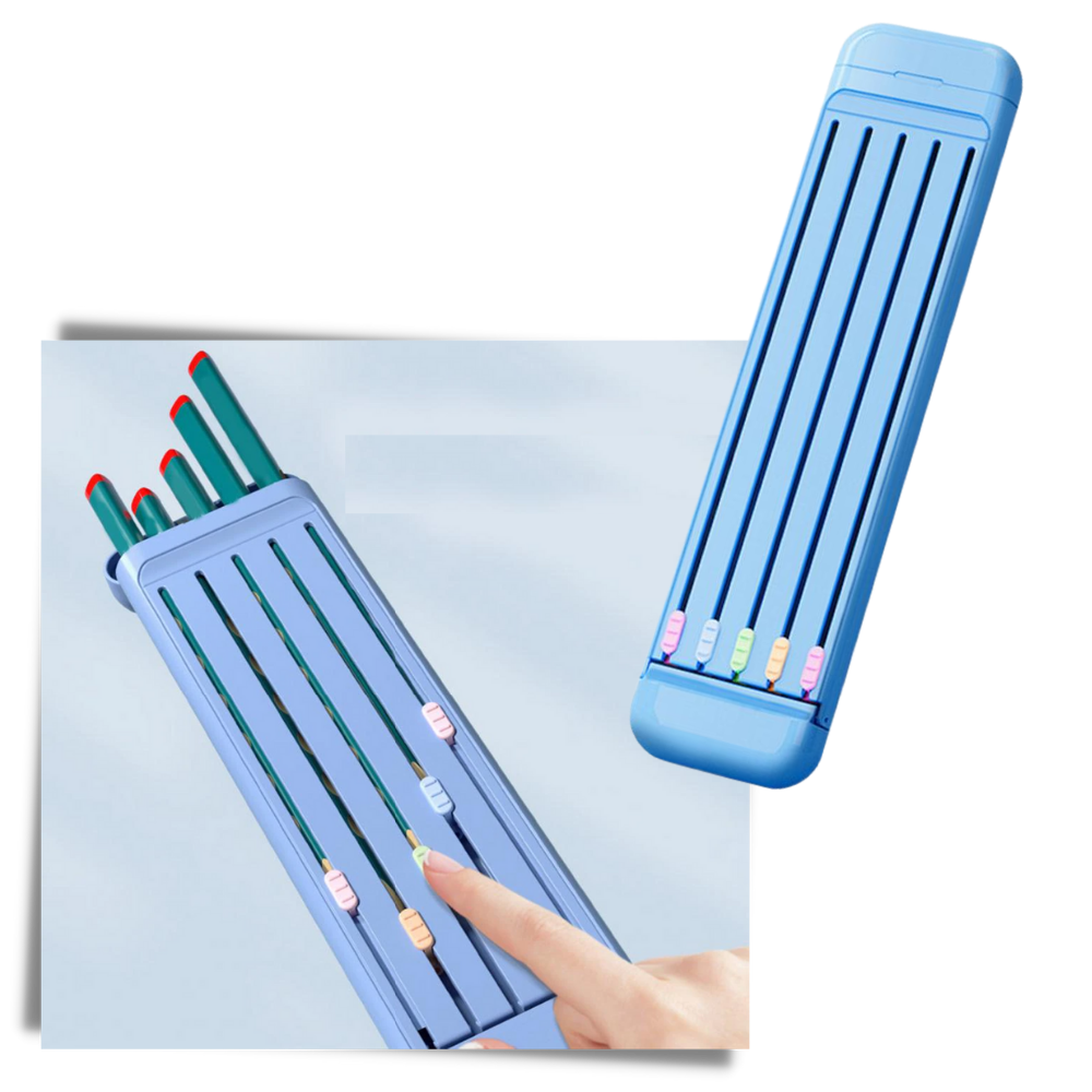 Astuccio rigido con matite e righello