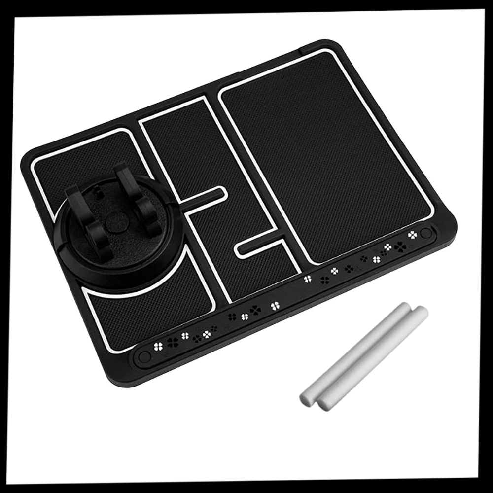 Cuscinetto antiscivolo e supporto per telefono per auto - Ozerty