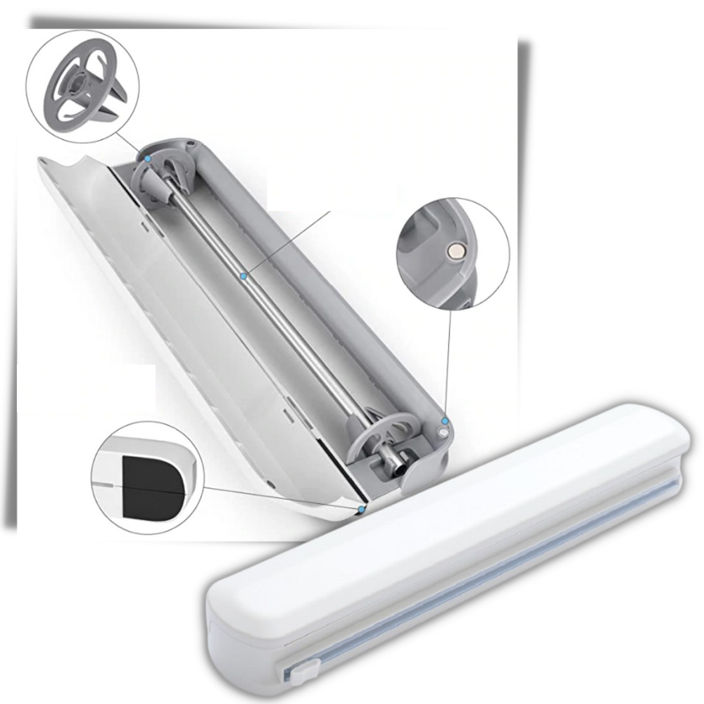 Dispenser e taglierina per involucri alimentari in plastica - Ozerty