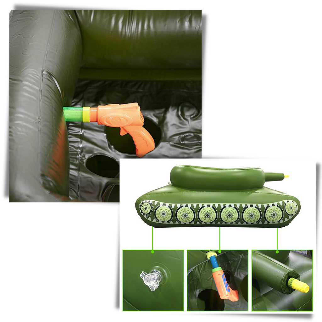 Galleggiante gonfiabile per piscina a carro armato - Ozerty