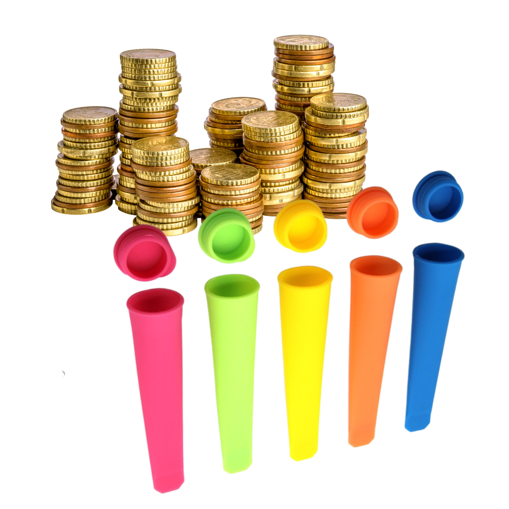 Confezione da 5 stampi in silicone per ghiaccioli - Ozerty