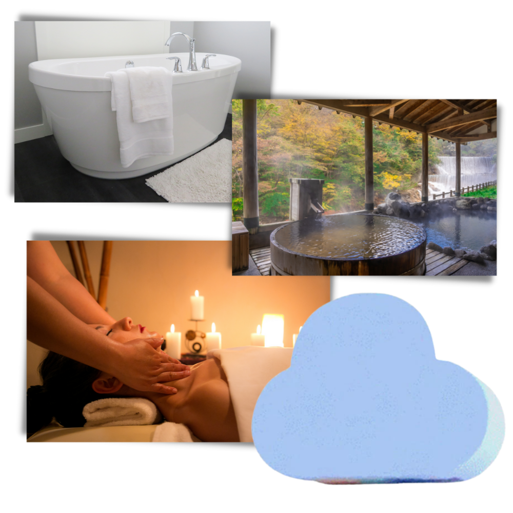 Bomba da bagno colorata al sale marino