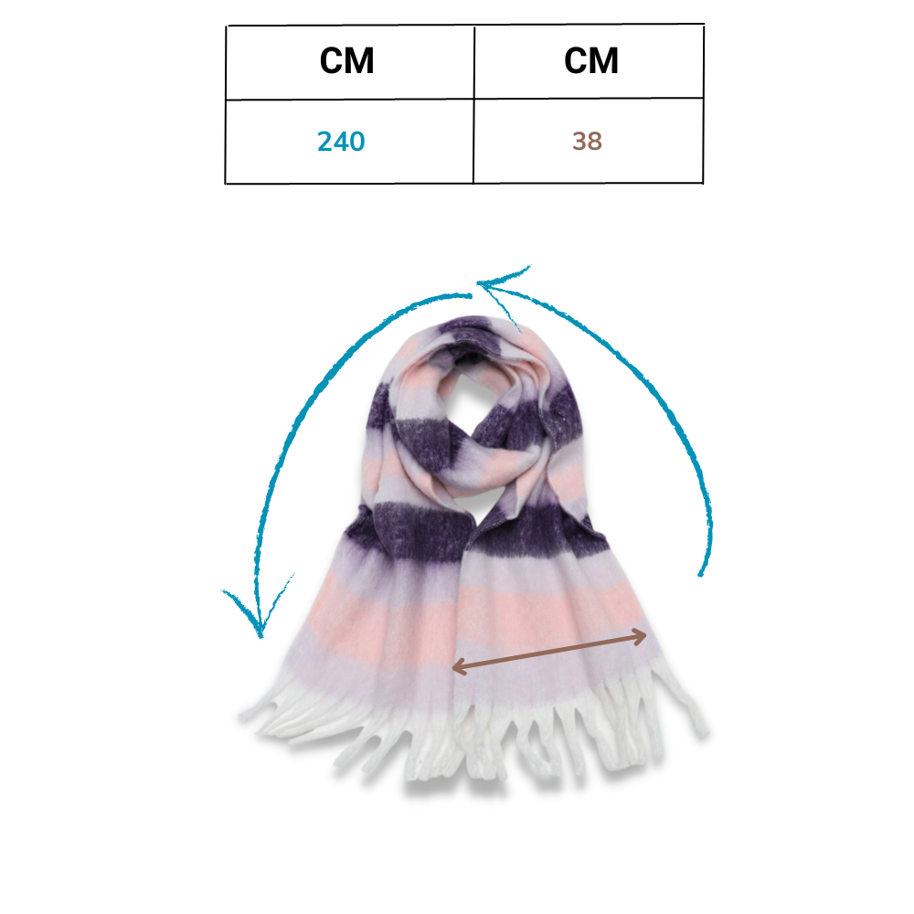 Sciarpa invernale da donna a quadri - Ozerty