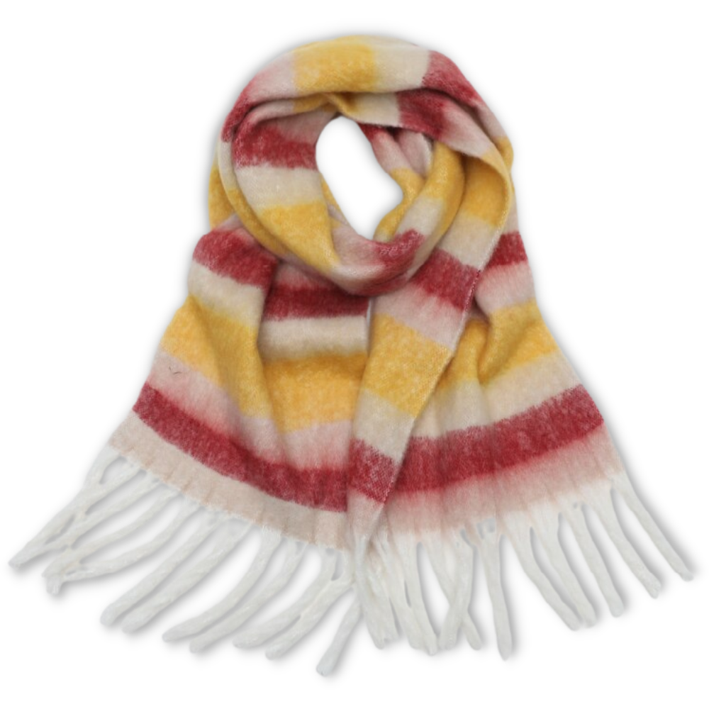 Checked women's winter scarf