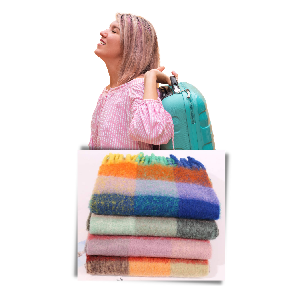 Sciarpa invernale da donna a quadri - Ozerty