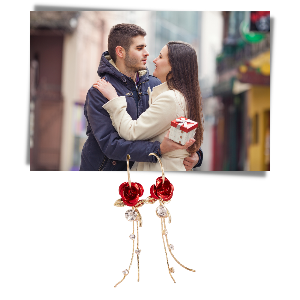 Orecchini con nappe rosa - Ozerty