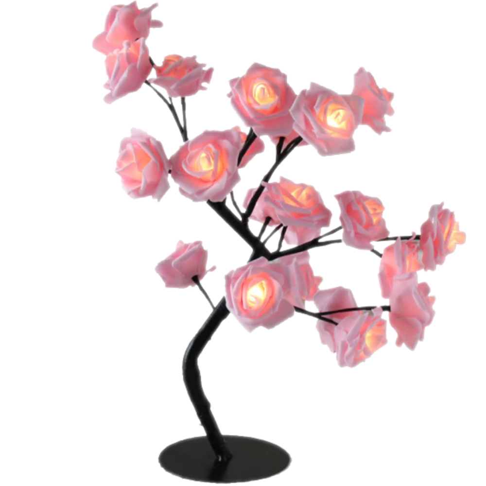 Delightful rose tree lamp