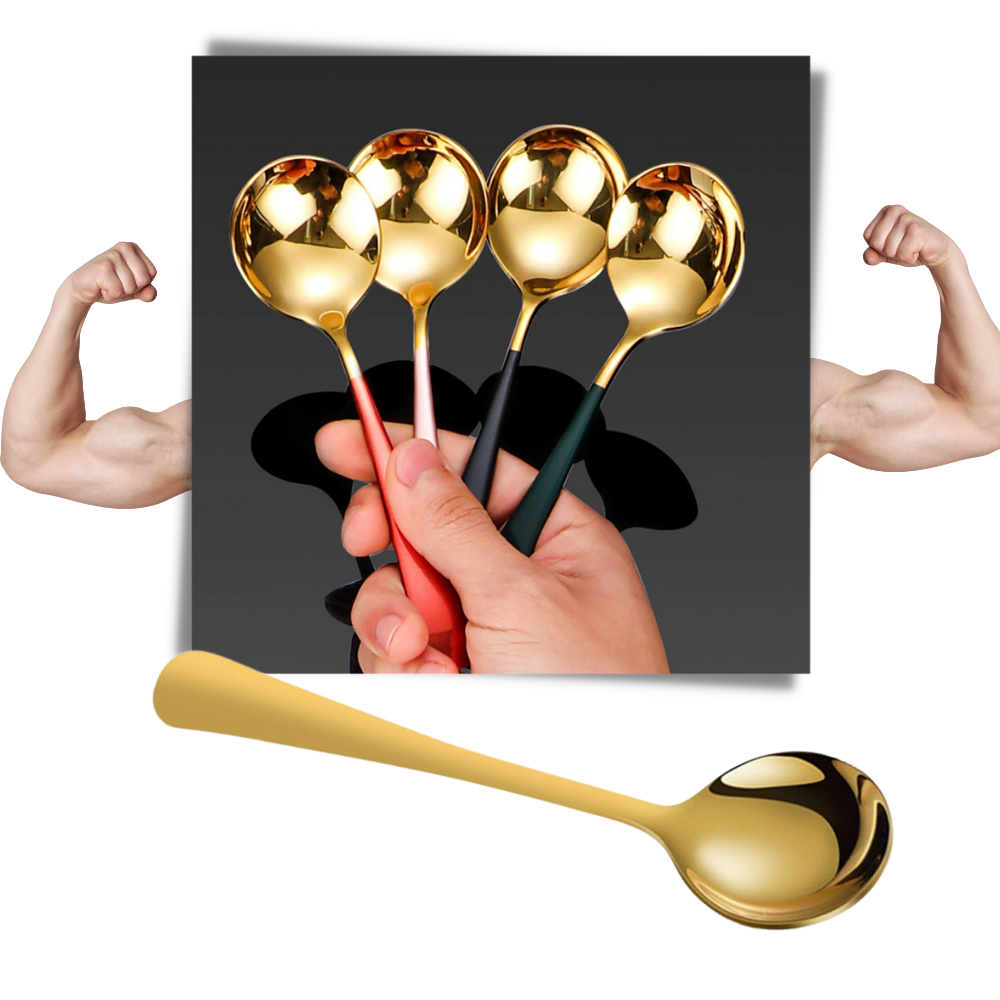 Confezione da 2 cucchiai in acciaio inossidabile - Ozerty