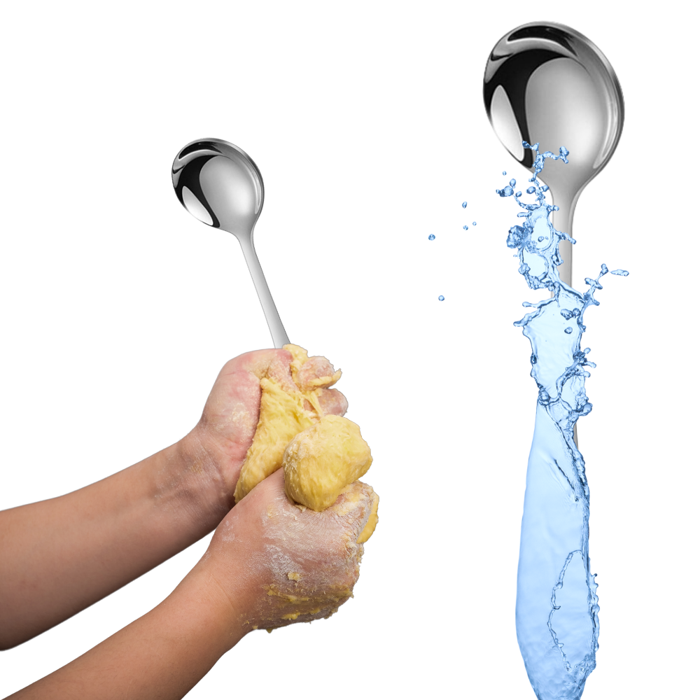 Confezione da 2 cucchiai in acciaio inossidabile