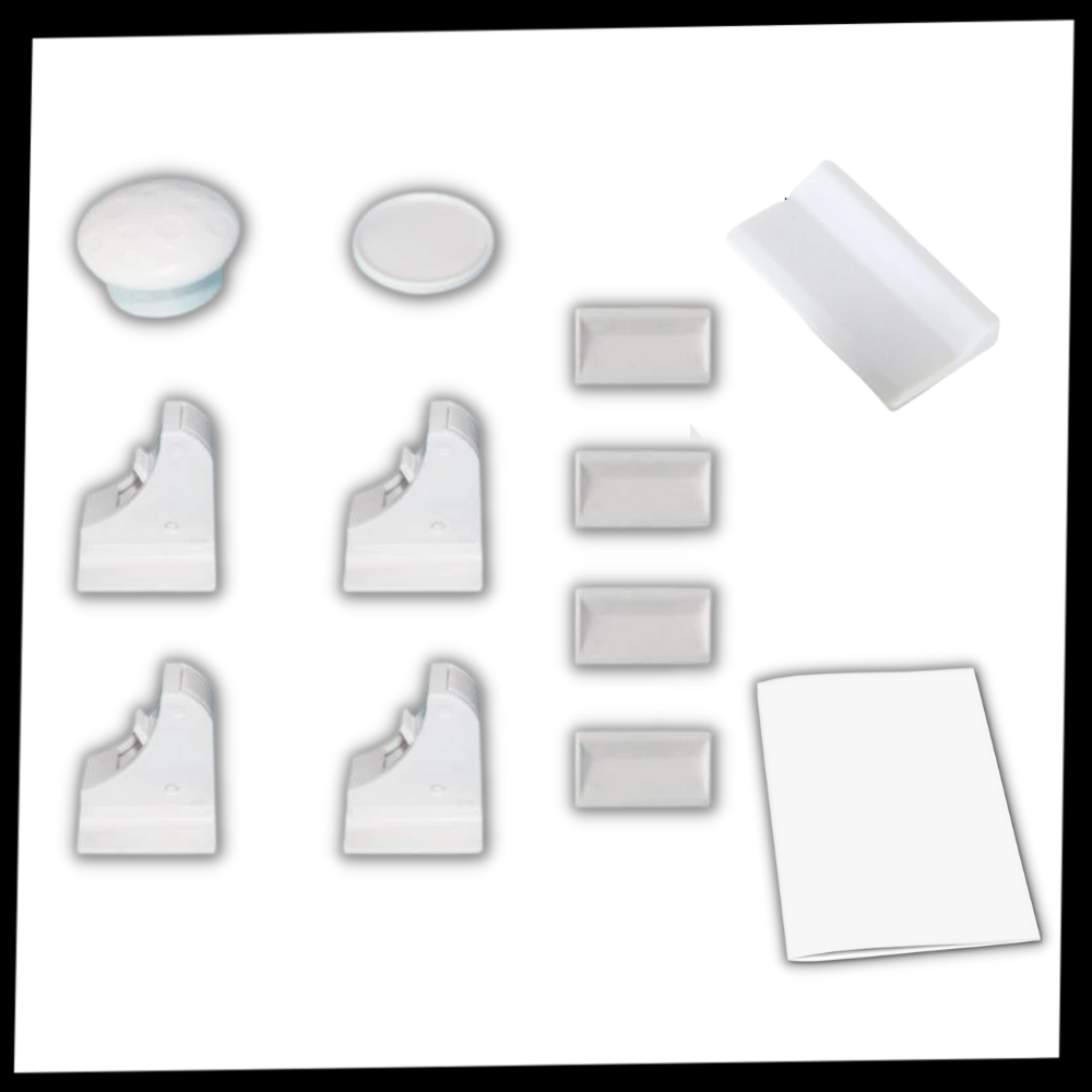 Confezione da 4 serrature magnetiche per armadietti di sicurezza per bambini - Ozerty