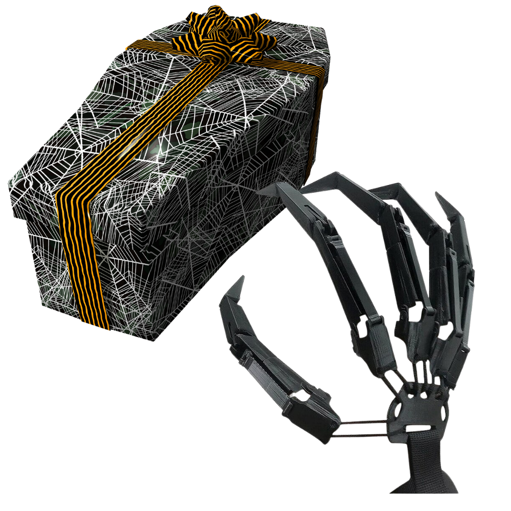 Guanto finto con mani di scheletro - Ozerty