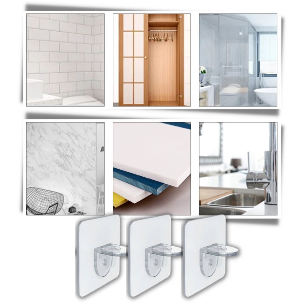 Staffe adesive per ripiani