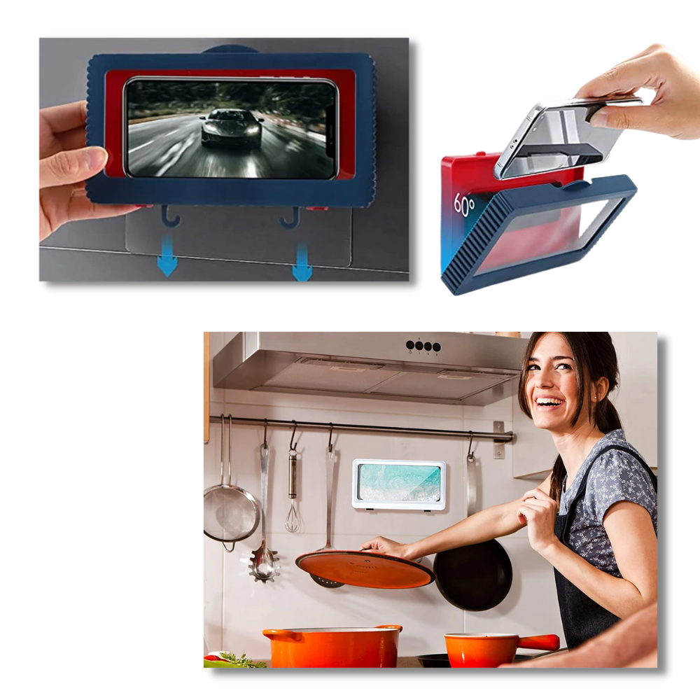 Supporto impermeabile per il telefono per la parete della doccia