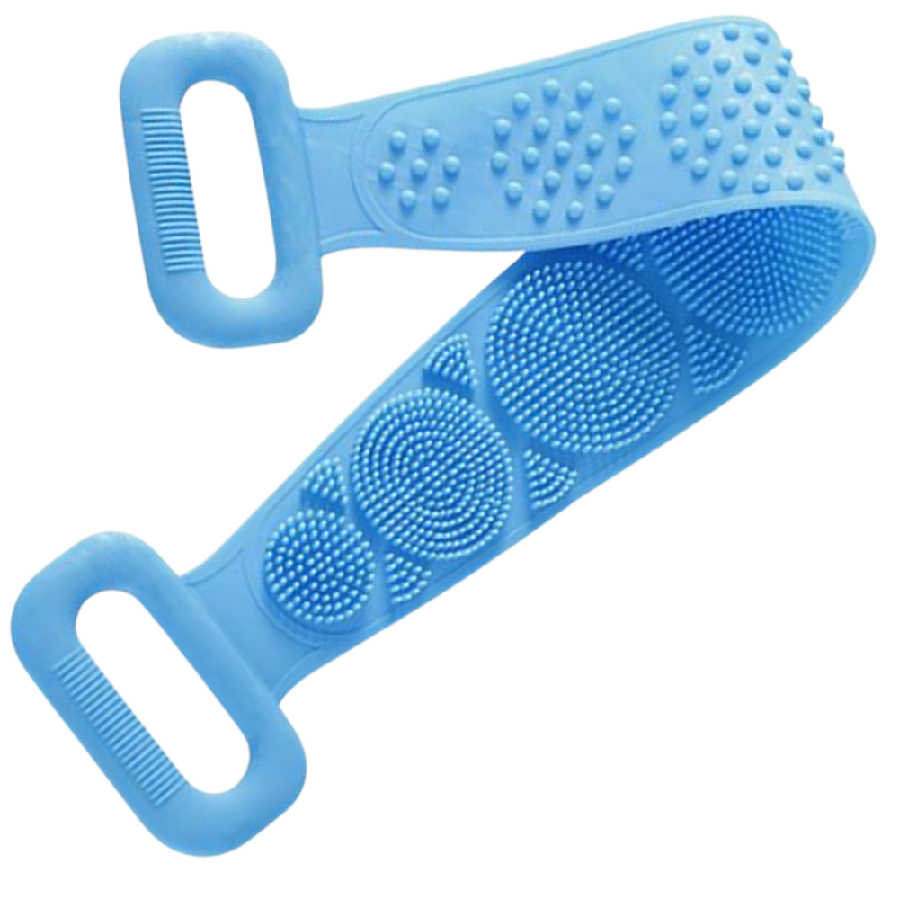 Elastic silicone exfoliating body scrubber