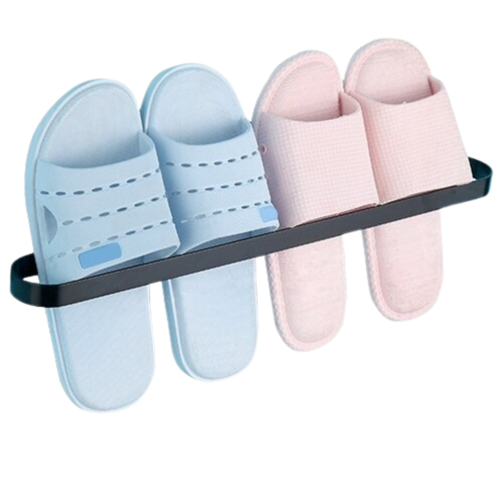 Wall-mounted aluminum slipper holder