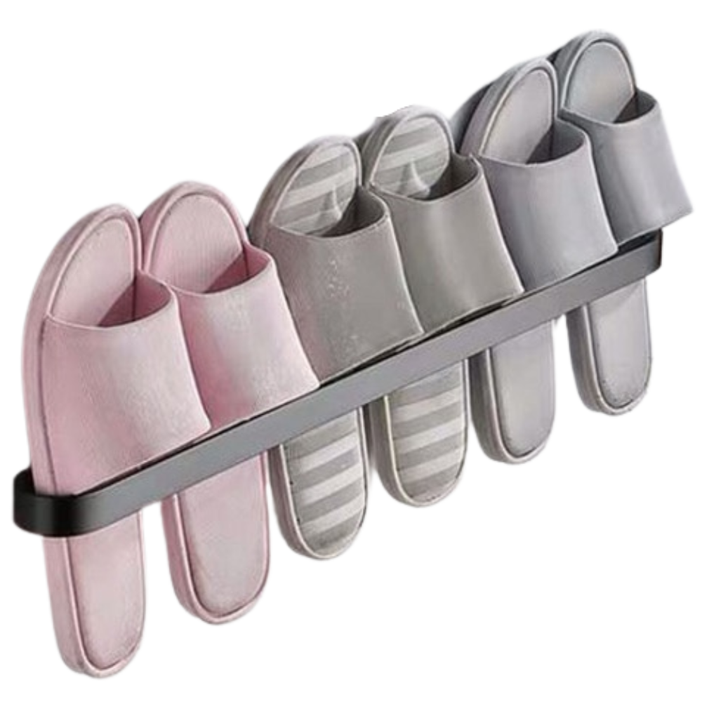 Wall-mounted aluminum slipper holder