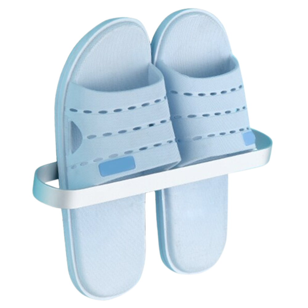 Wall-mounted aluminum slipper holder