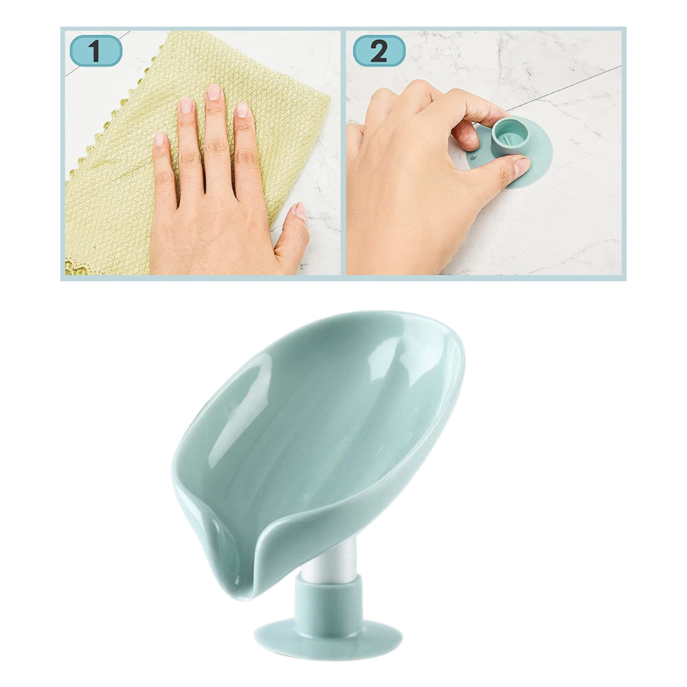 Portasapone a forma di foglia con drenaggio - Ozerty