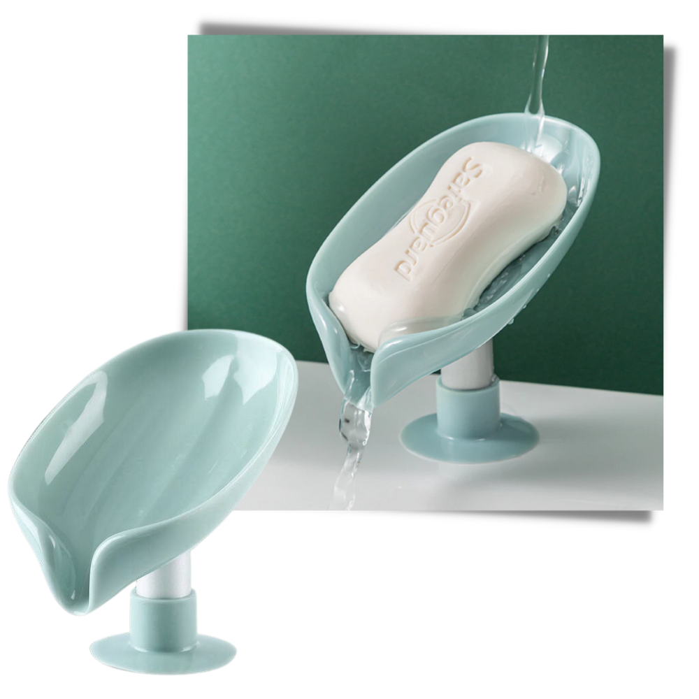 Portasapone a forma di foglia con drenaggio - Ozerty
