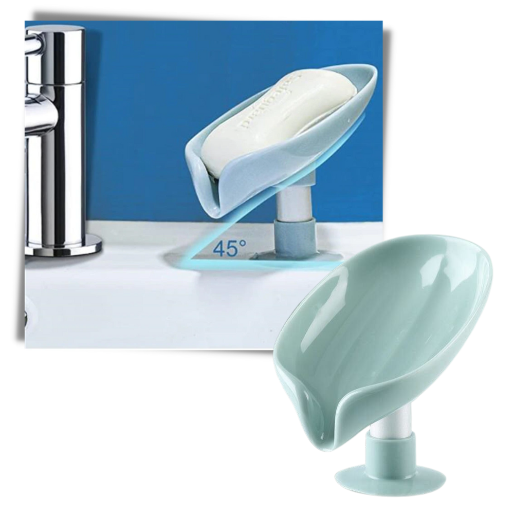 Portasapone a forma di foglia con drenaggio - Ozerty