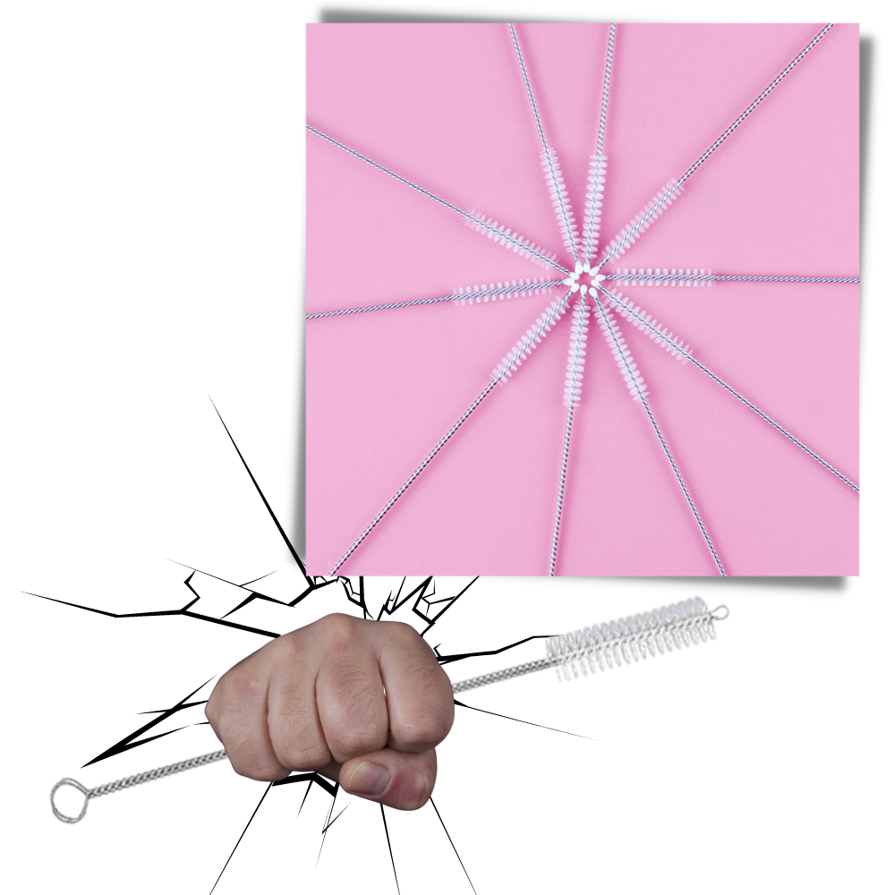 Confezione da 10 spazzole per la pulizia della cannuccia - Ozerty