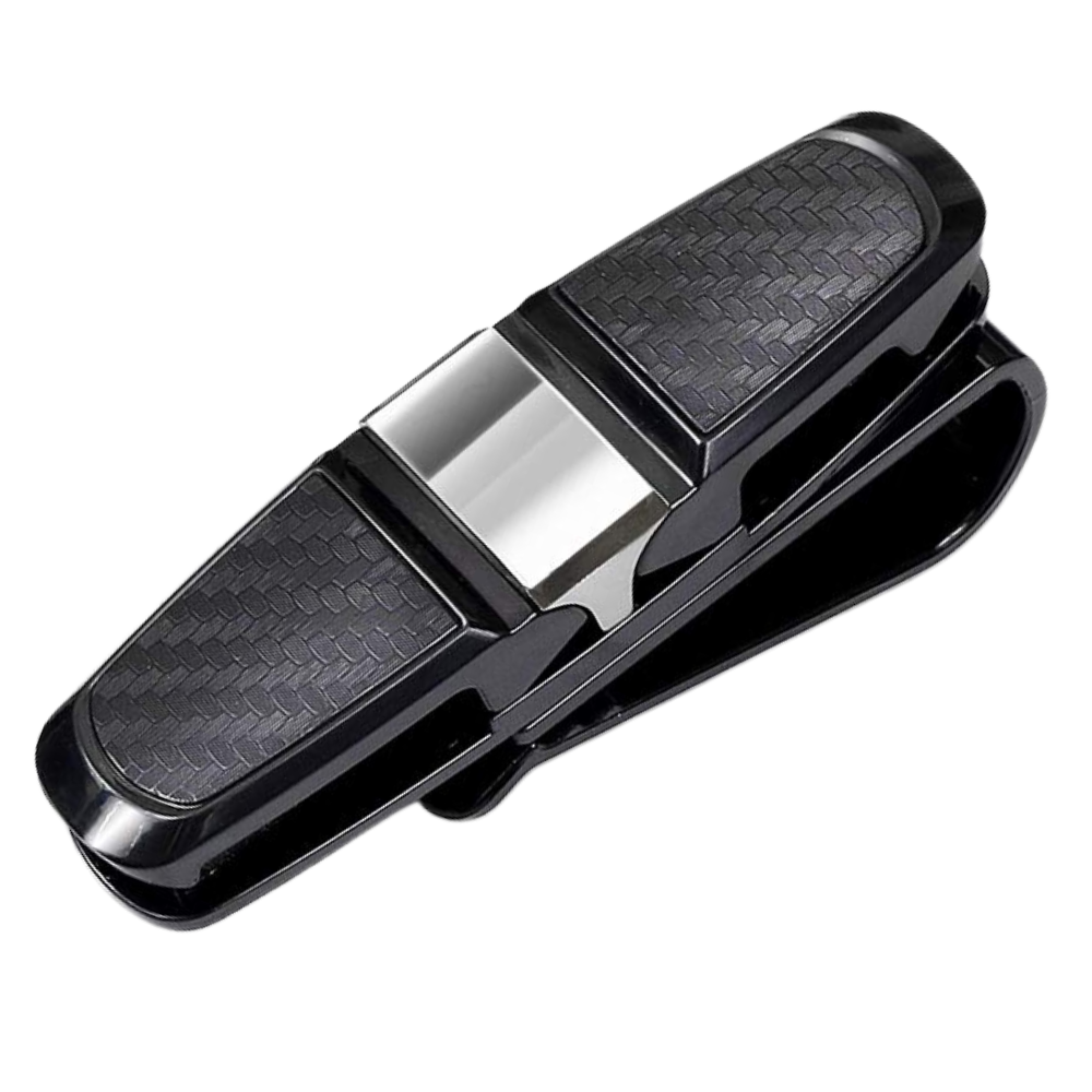 Car visor sunglasses holder