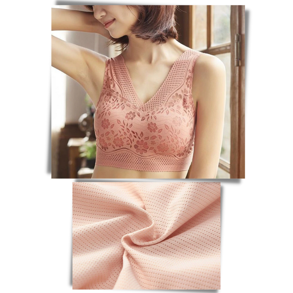 Reggiseno di pizzo traspirante senza cuciture - Ozerty