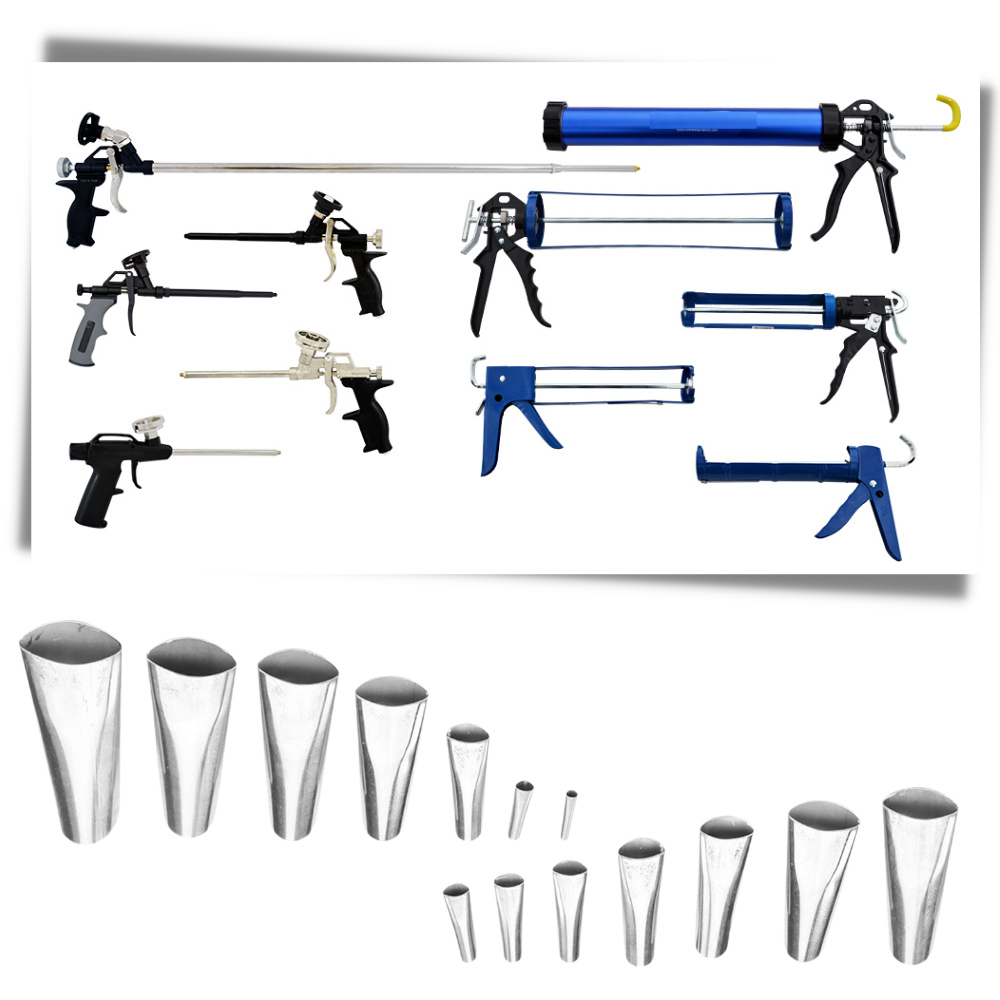 Set di ugelli per calafataggio in acciaio inossidabile - Ozerty