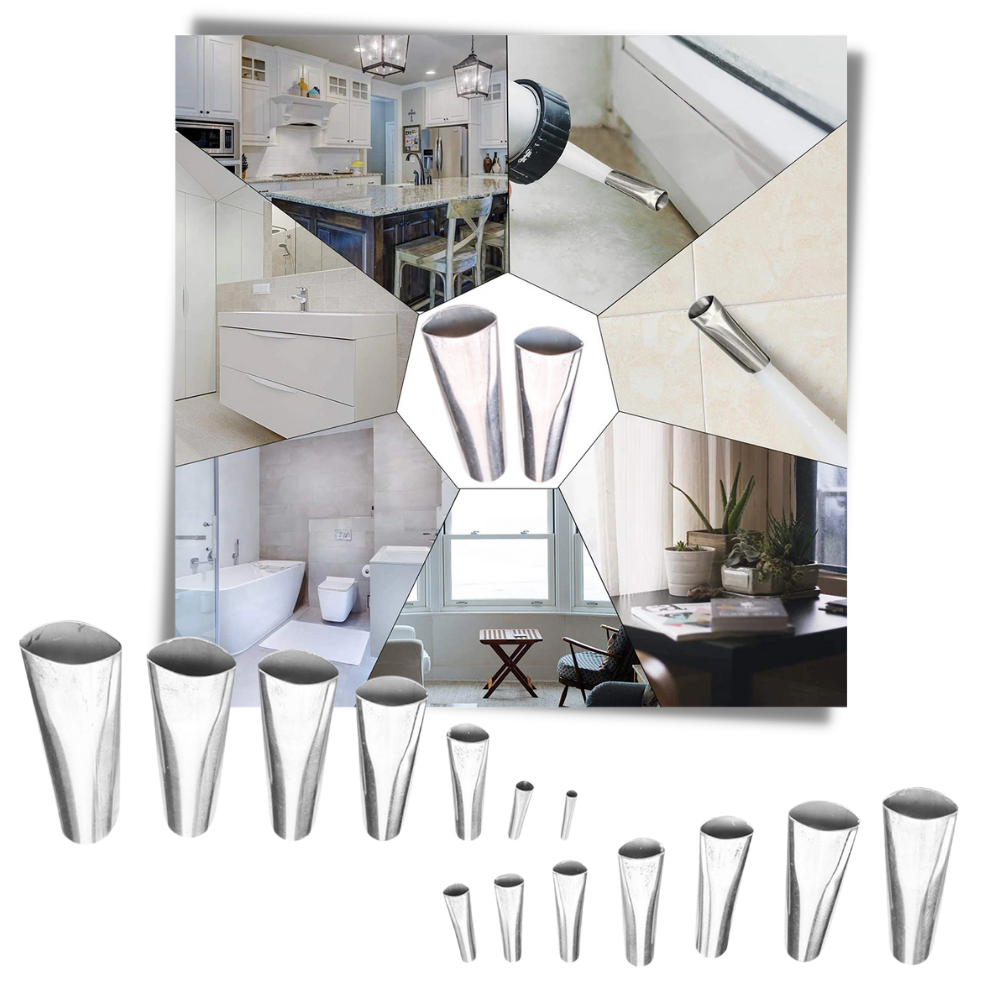 Set di ugelli per calafataggio in acciaio inossidabile - Ozerty