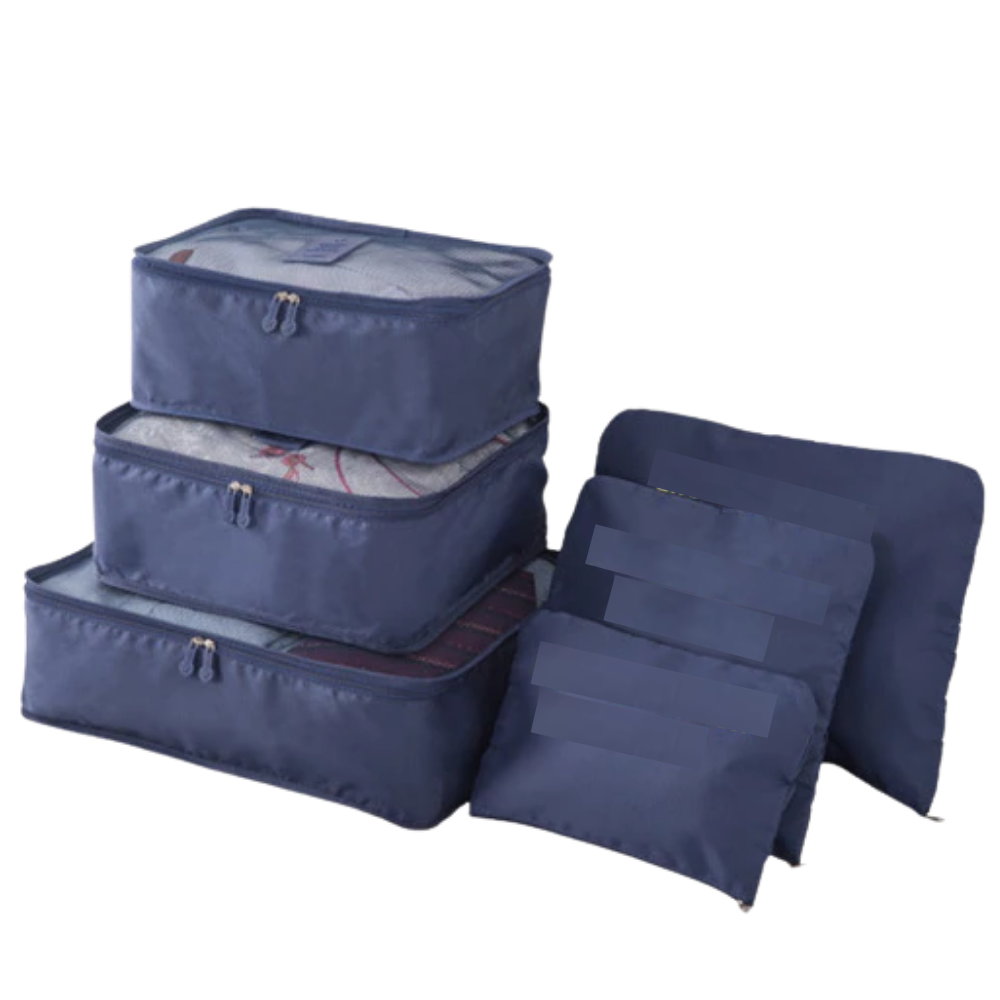 Set of 6 small travel bags for suitcases