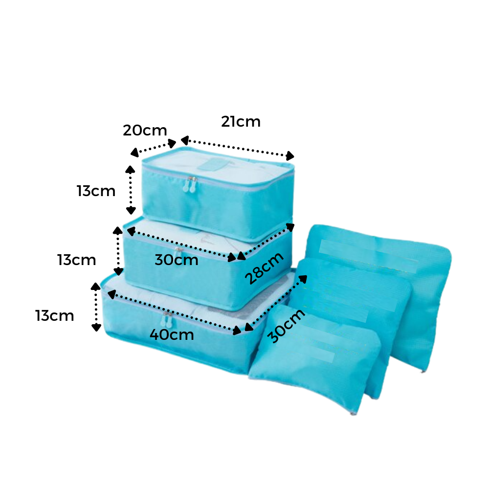 Set di 6 piccole borse da viaggio per valigie - Ozerty