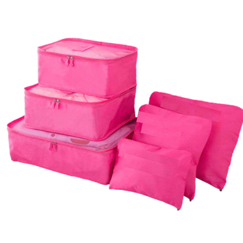 Set of 6 small travel bags for suitcases