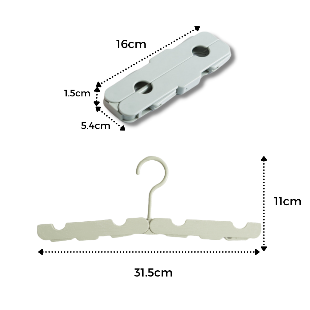 Confezione da 2 appendiabiti portatili - Ozerty