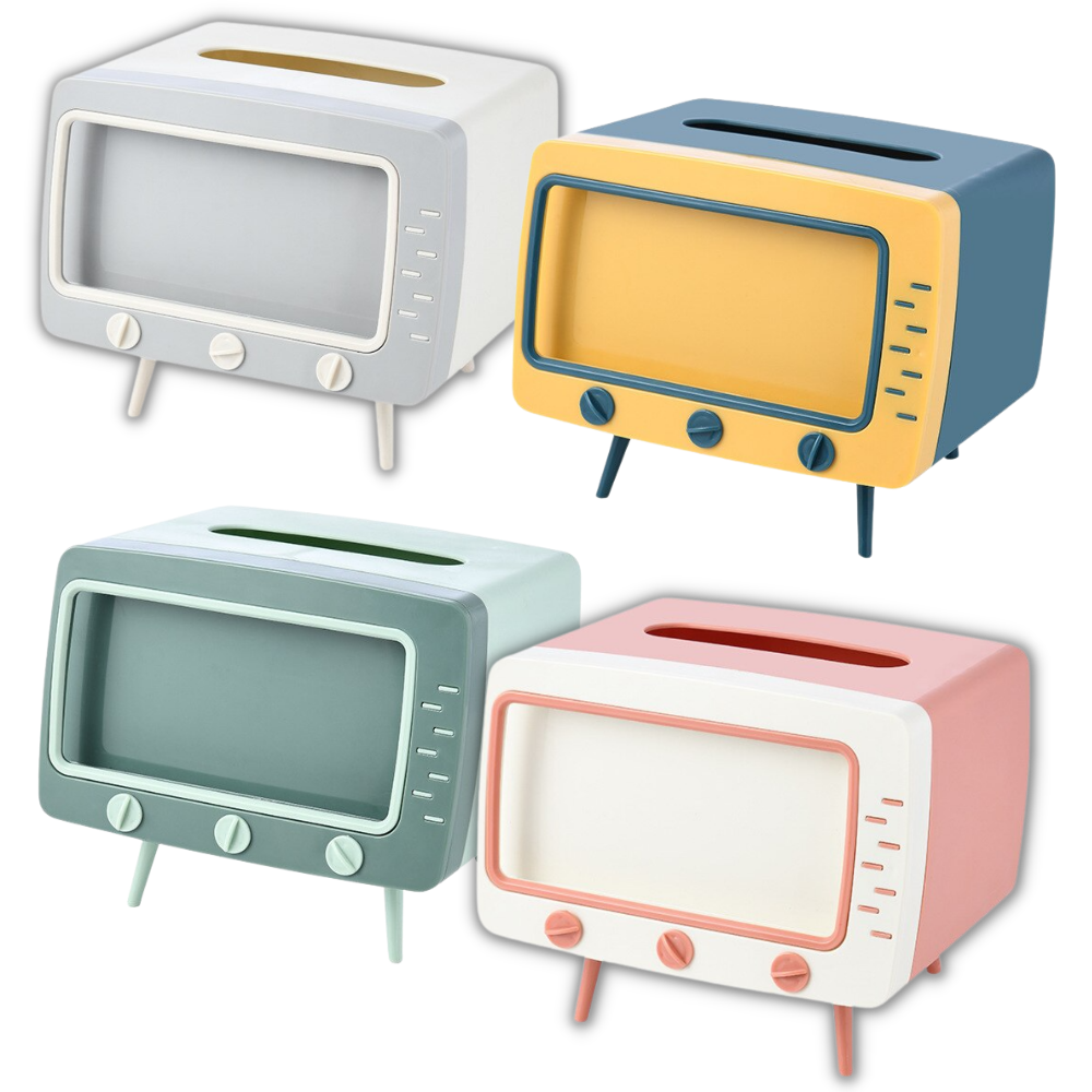 Distributore di fazzoletti con supporto per telefono - Ozerty