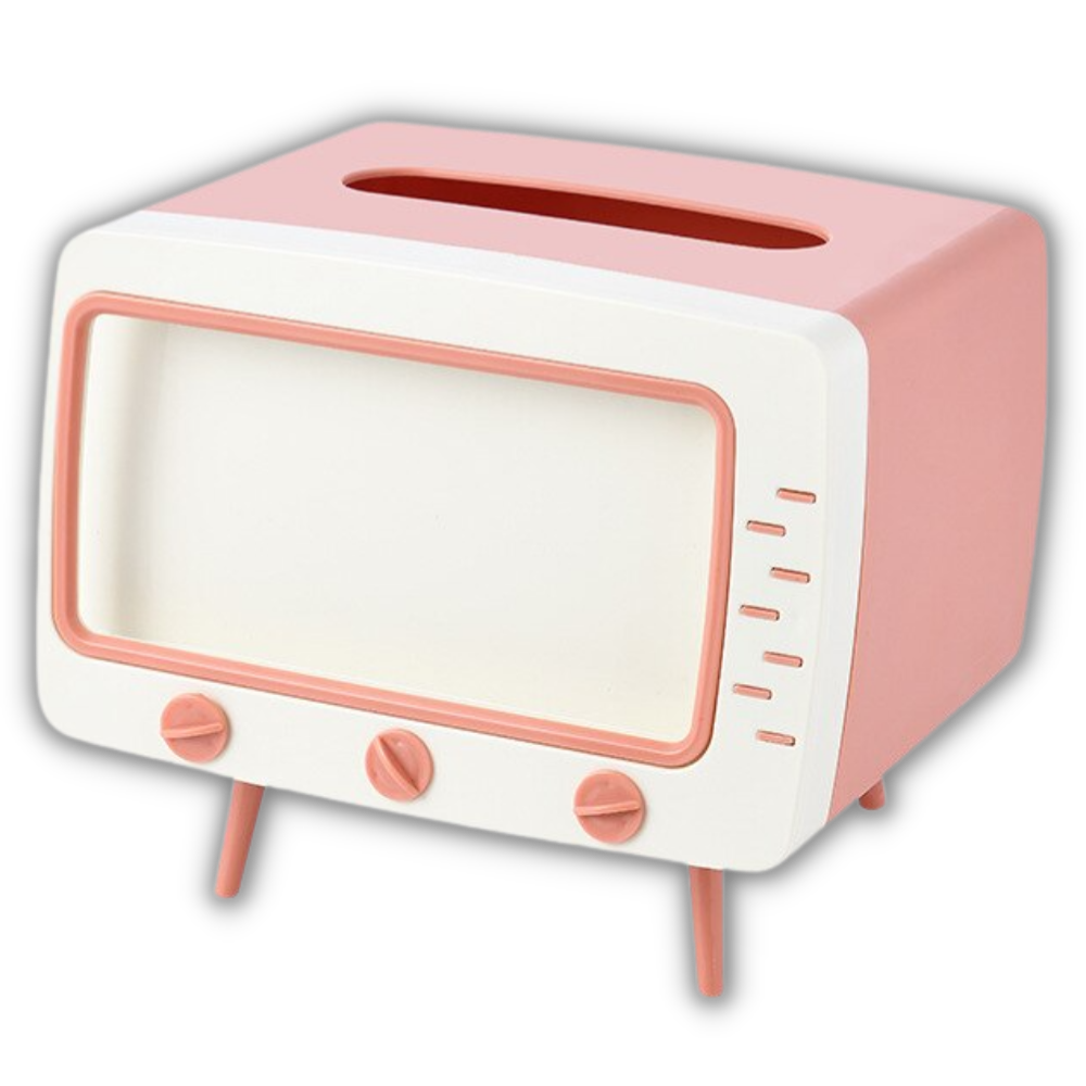 Distributore di fazzoletti con supporto per telefono - Ozerty