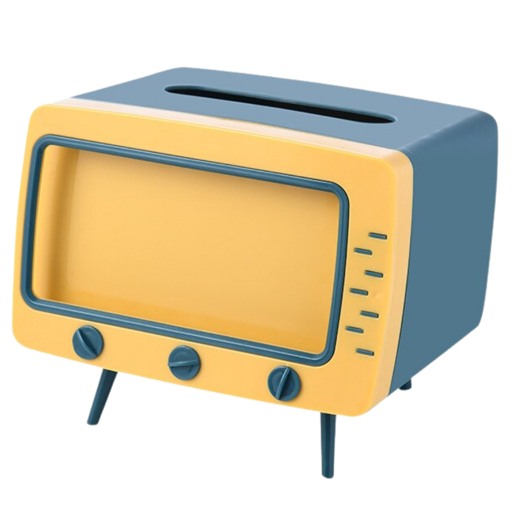 Tissue dispenser with phone holder