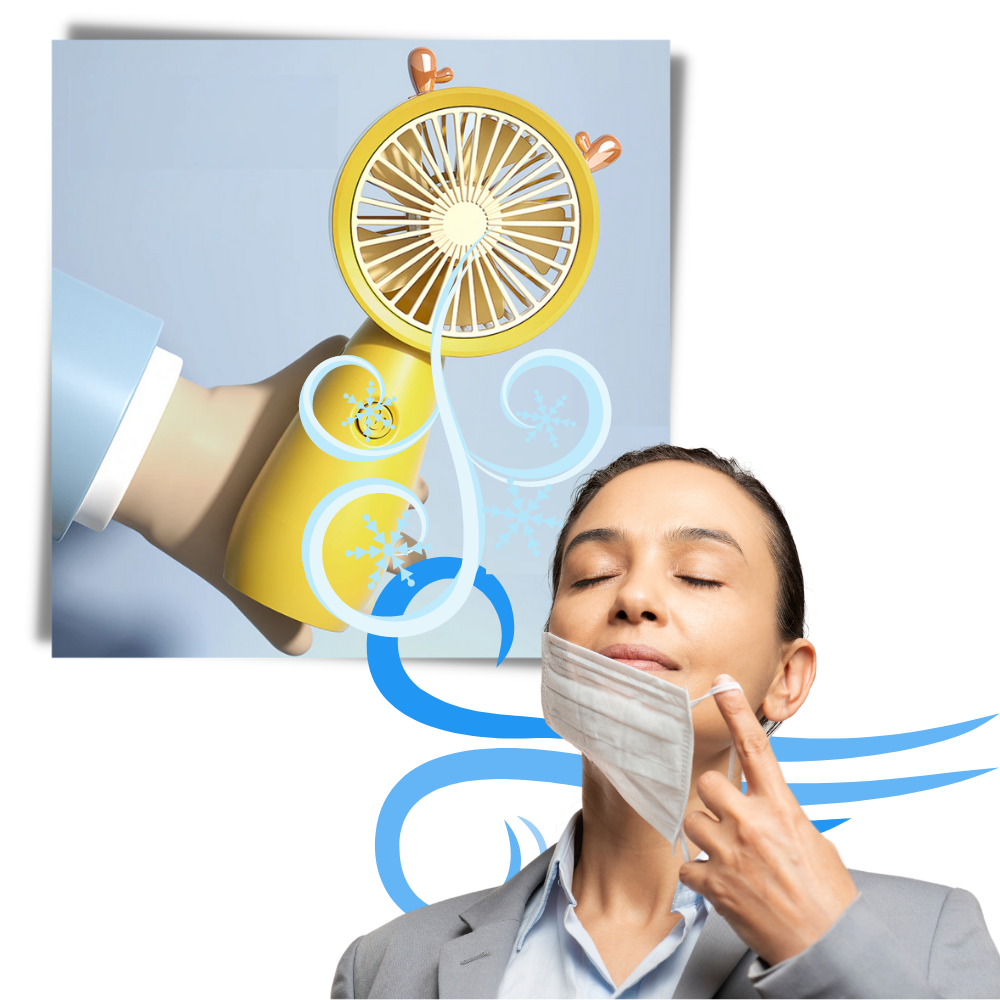 Mini ventilatore USB con supporto per telefono - Ozerty