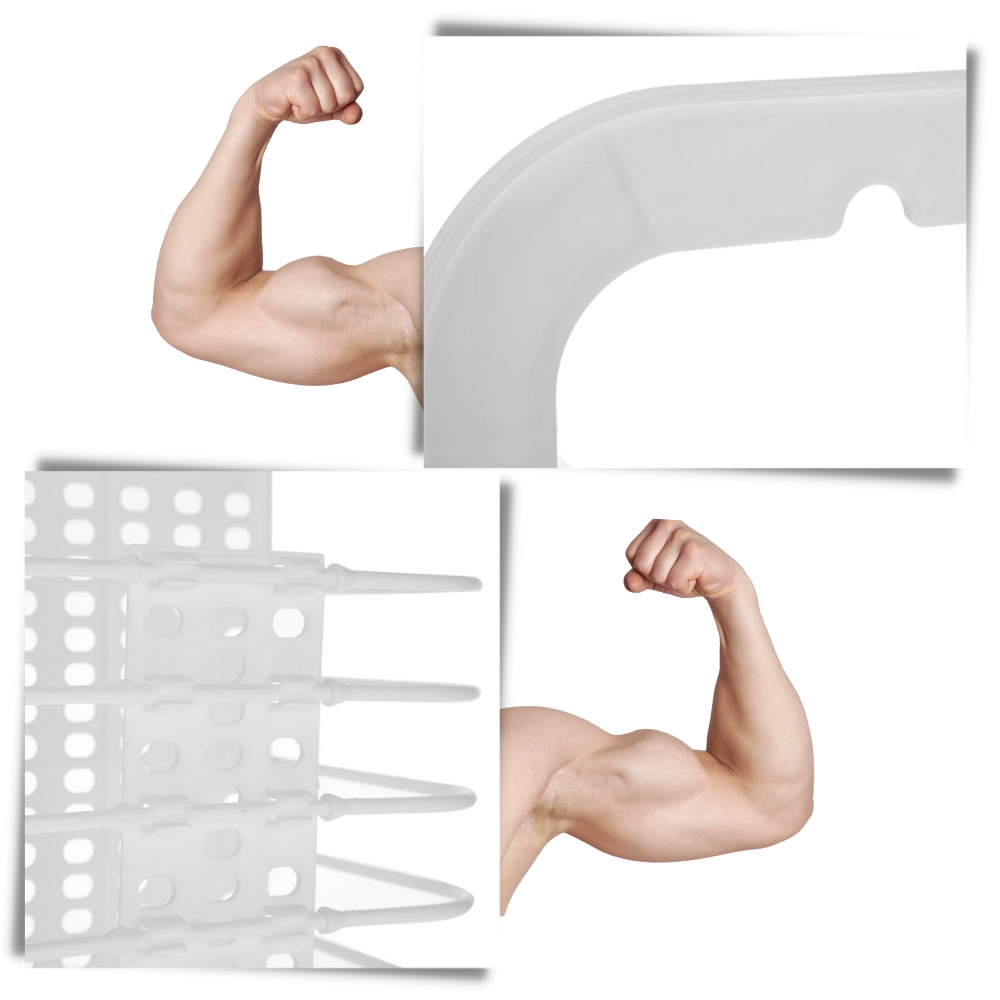 Cesto da bucato pieghevole in plastica montabile a parete