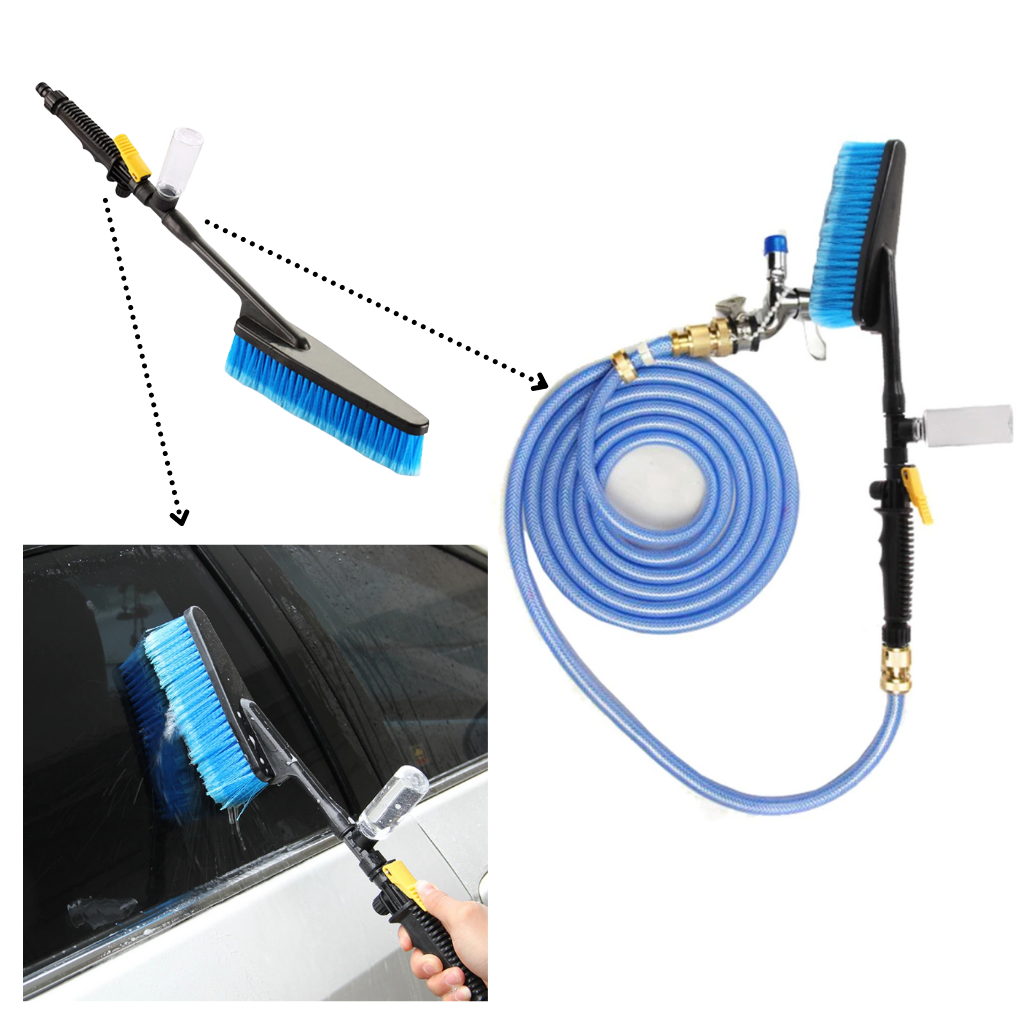 Kit di spazzole per la pulizia dell'auto pieghevole - Ozerty