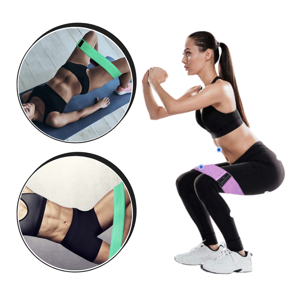 Set di 3 pezzi di bande elastiche di resistenza - Ozerty